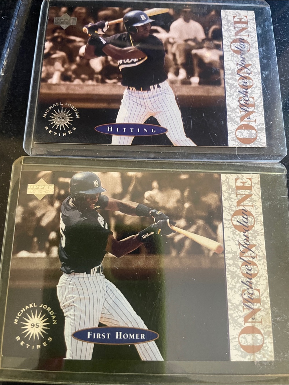 Michael Jordan Retires Baseball Card Set - Black & White